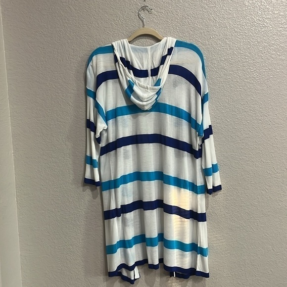 Chico’s ZENERGY Striped Cardigan Blue White 3/4 Sleeves Chico’s Size 2/Large - Picture 12 of 12
